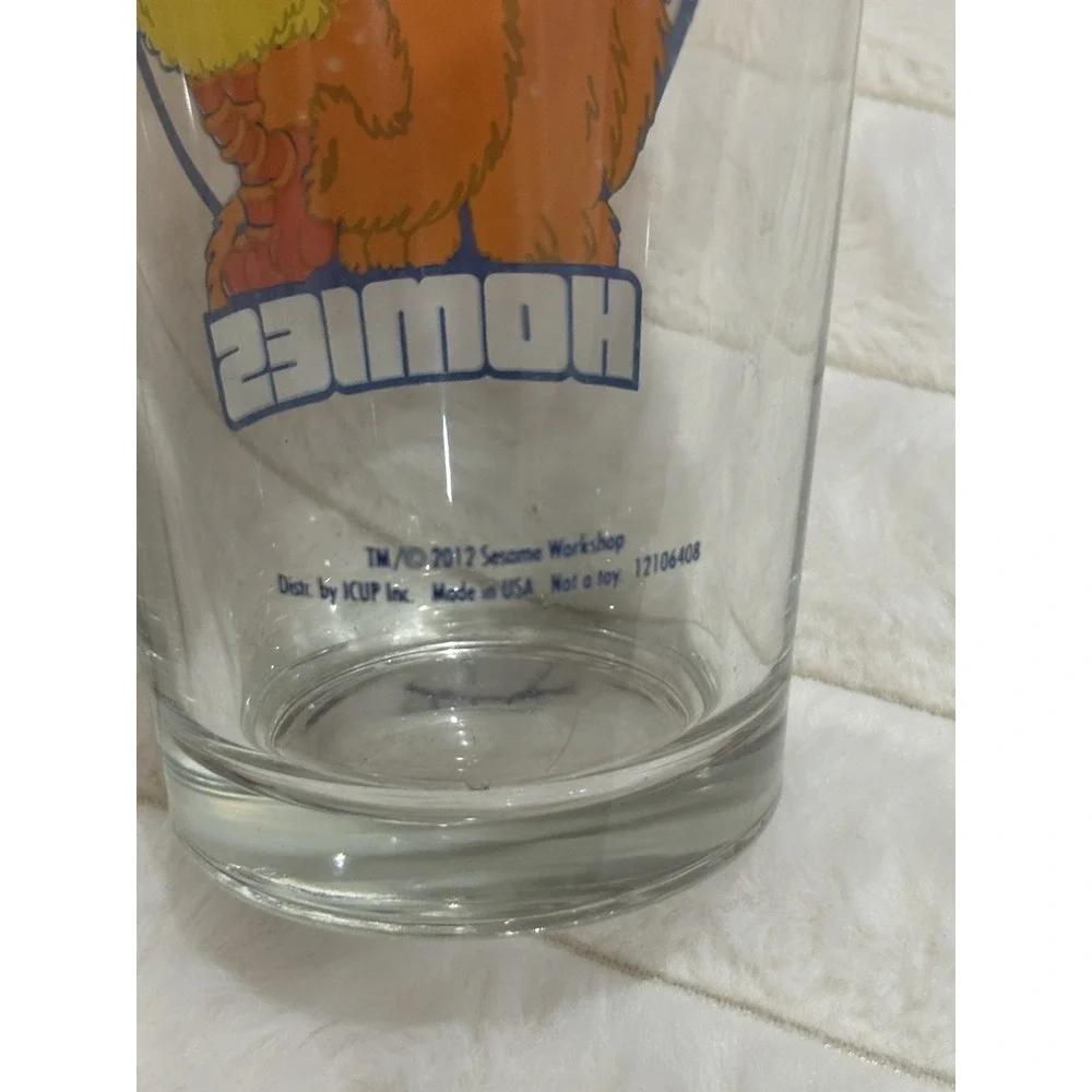 Sesame Street Homies Glass Big Bird & Snuffleupagus Drinking Tumbler